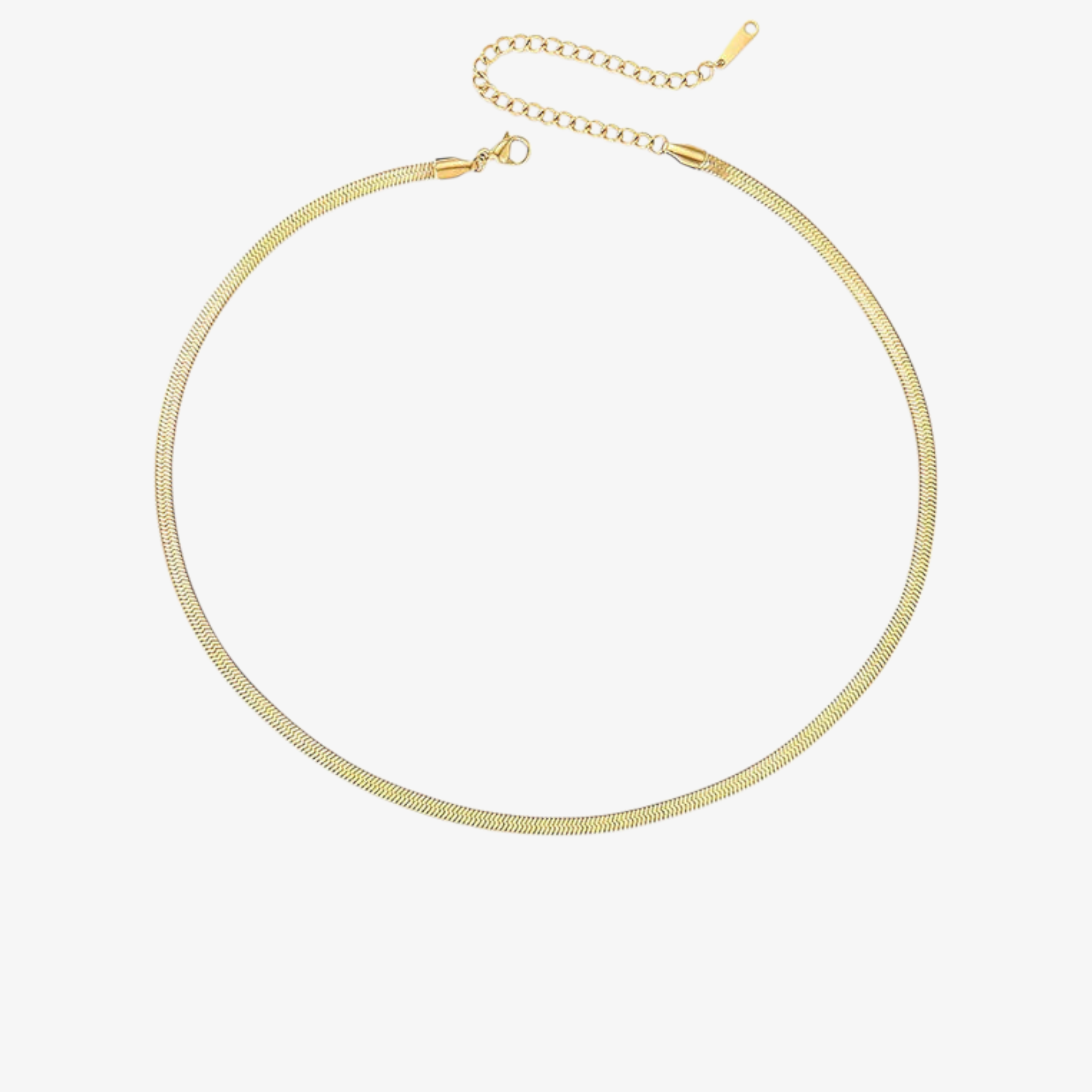 Gold & Silver Herringbone Necklace