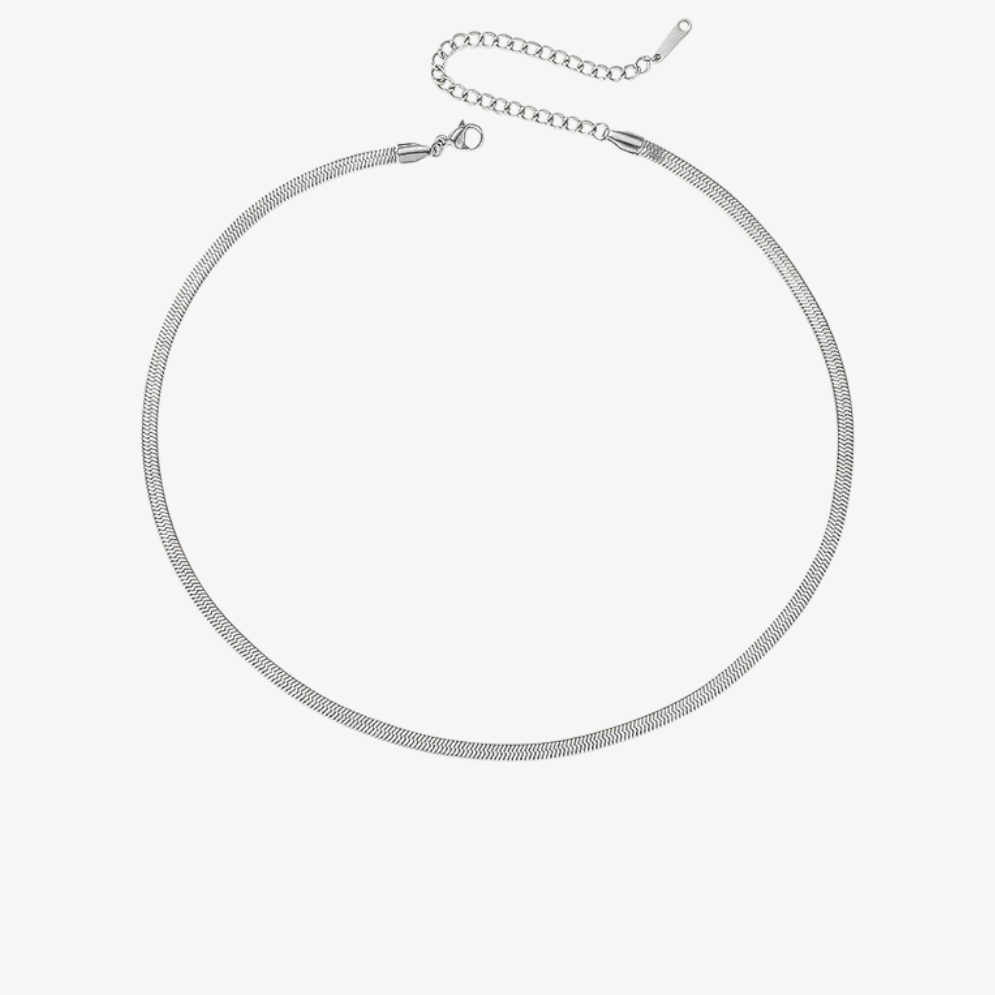 Gold & Silver Herringbone Necklace