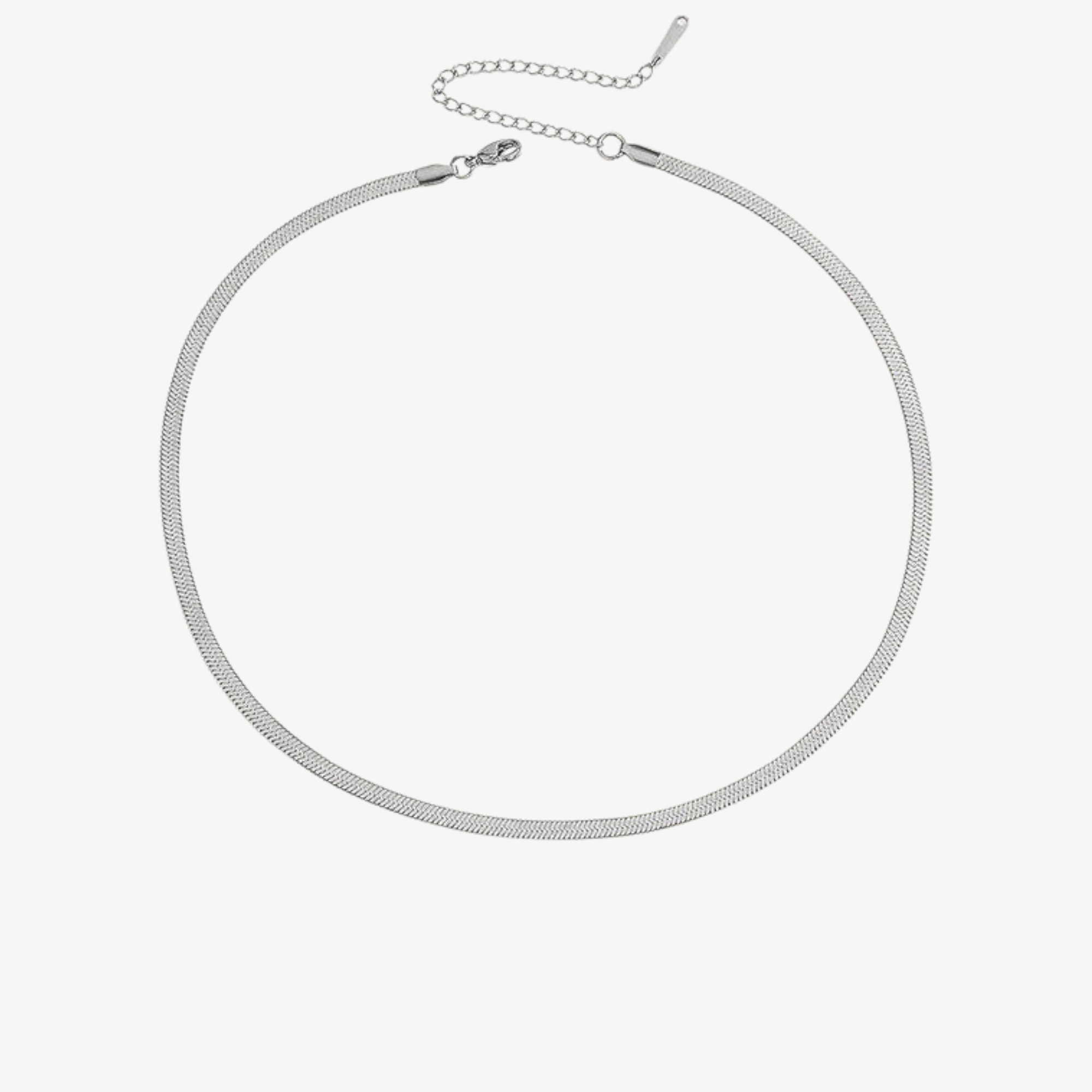 Gold & Silver Herringbone Necklace