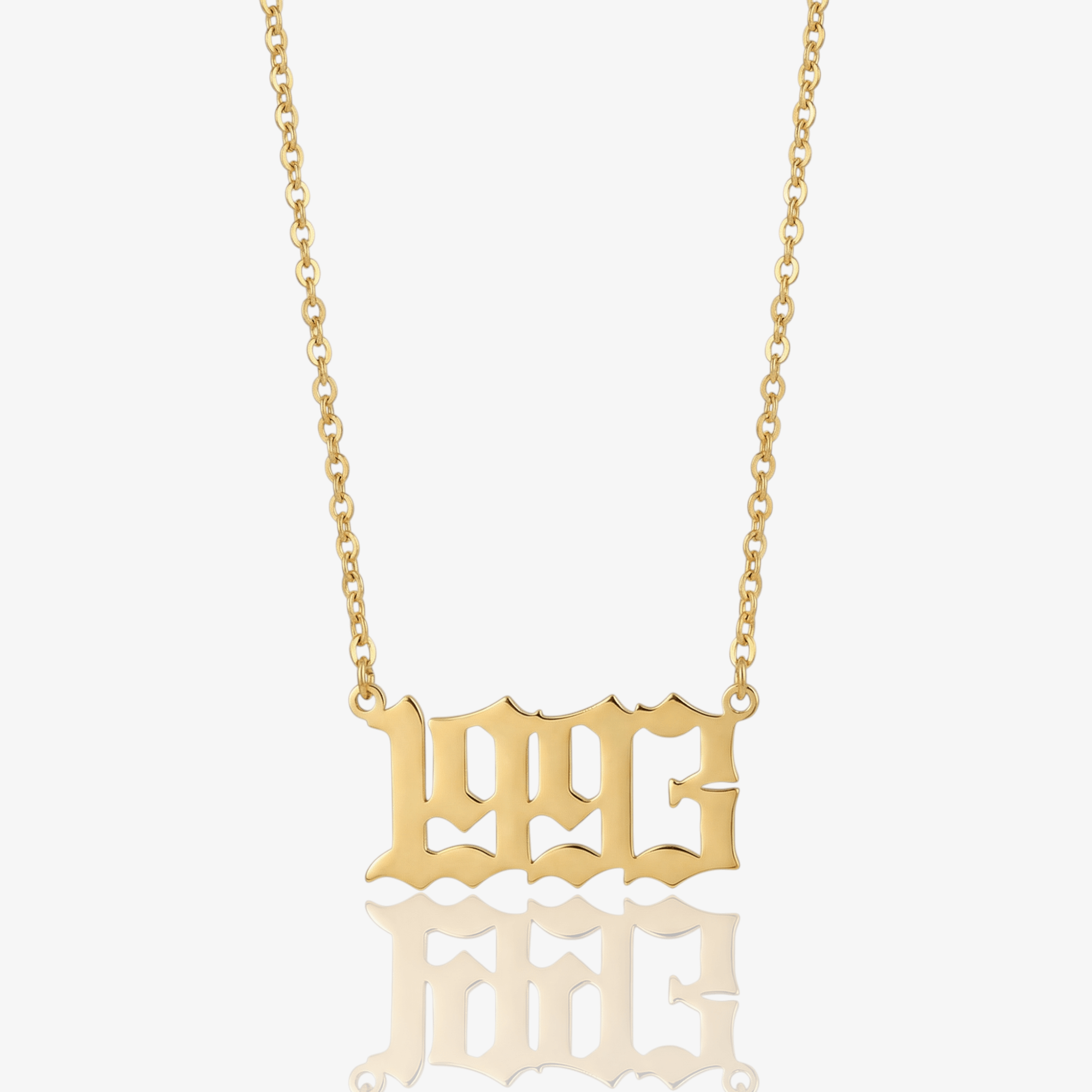 Classic Birth Year Necklace – Gold