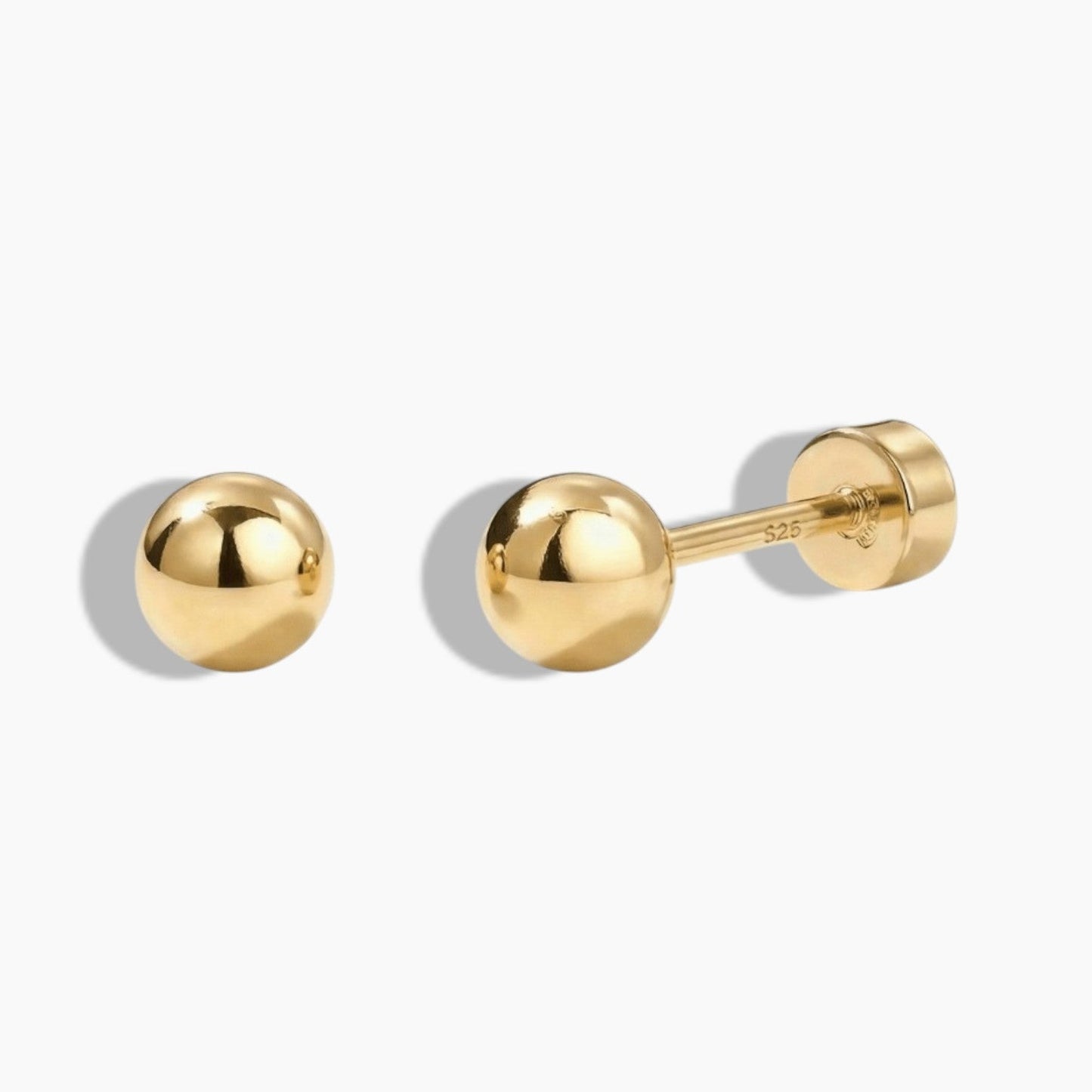 Petite Sphere Flat Back Stud Earrings