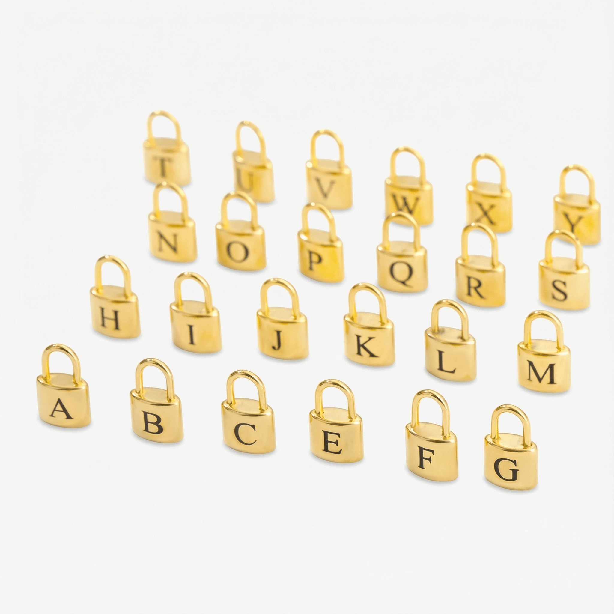 Personalized Initial Lock Necklace