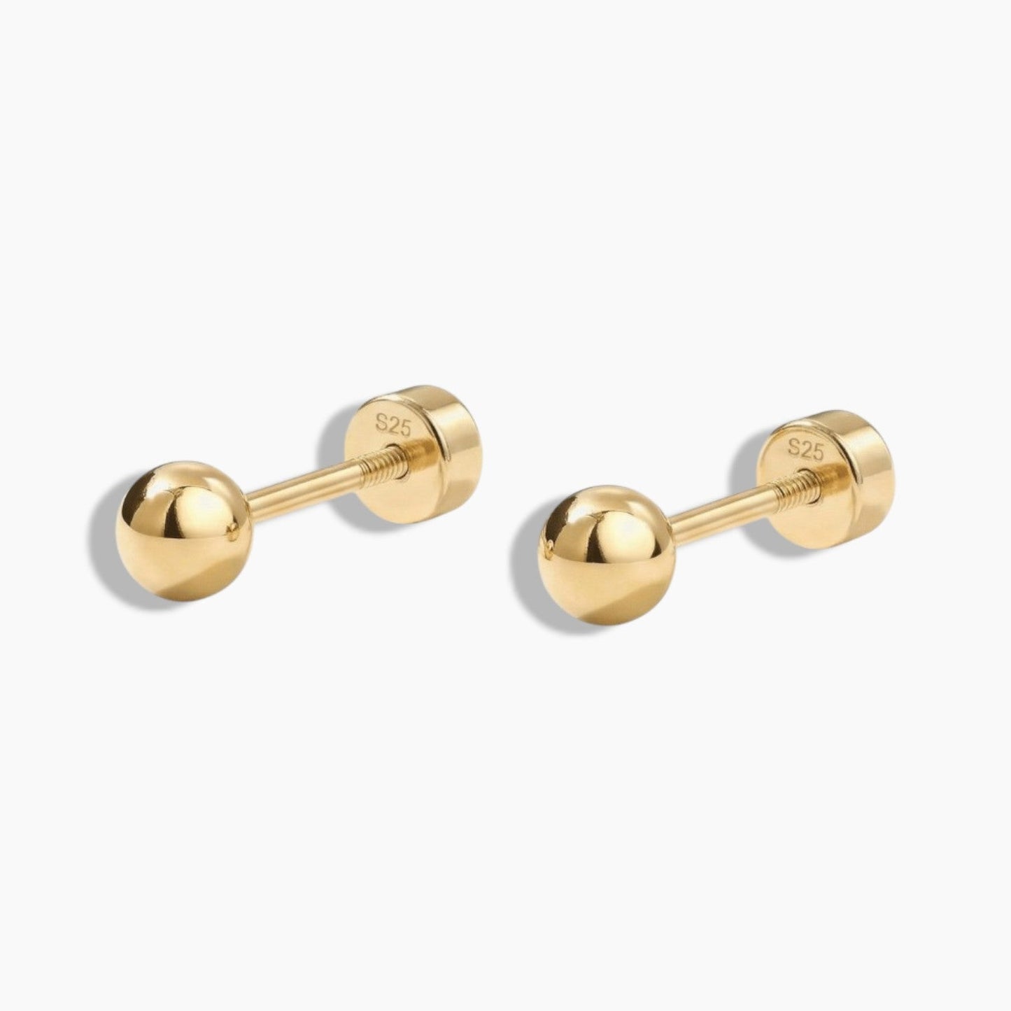 Petite Sphere Flat Back Stud Earrings