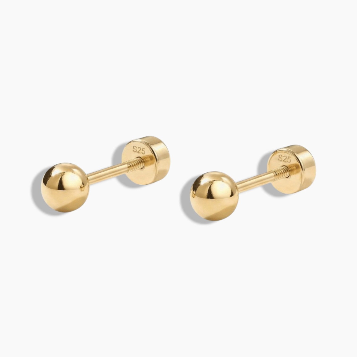 Petite Sphere Flat Back Stud Earrings