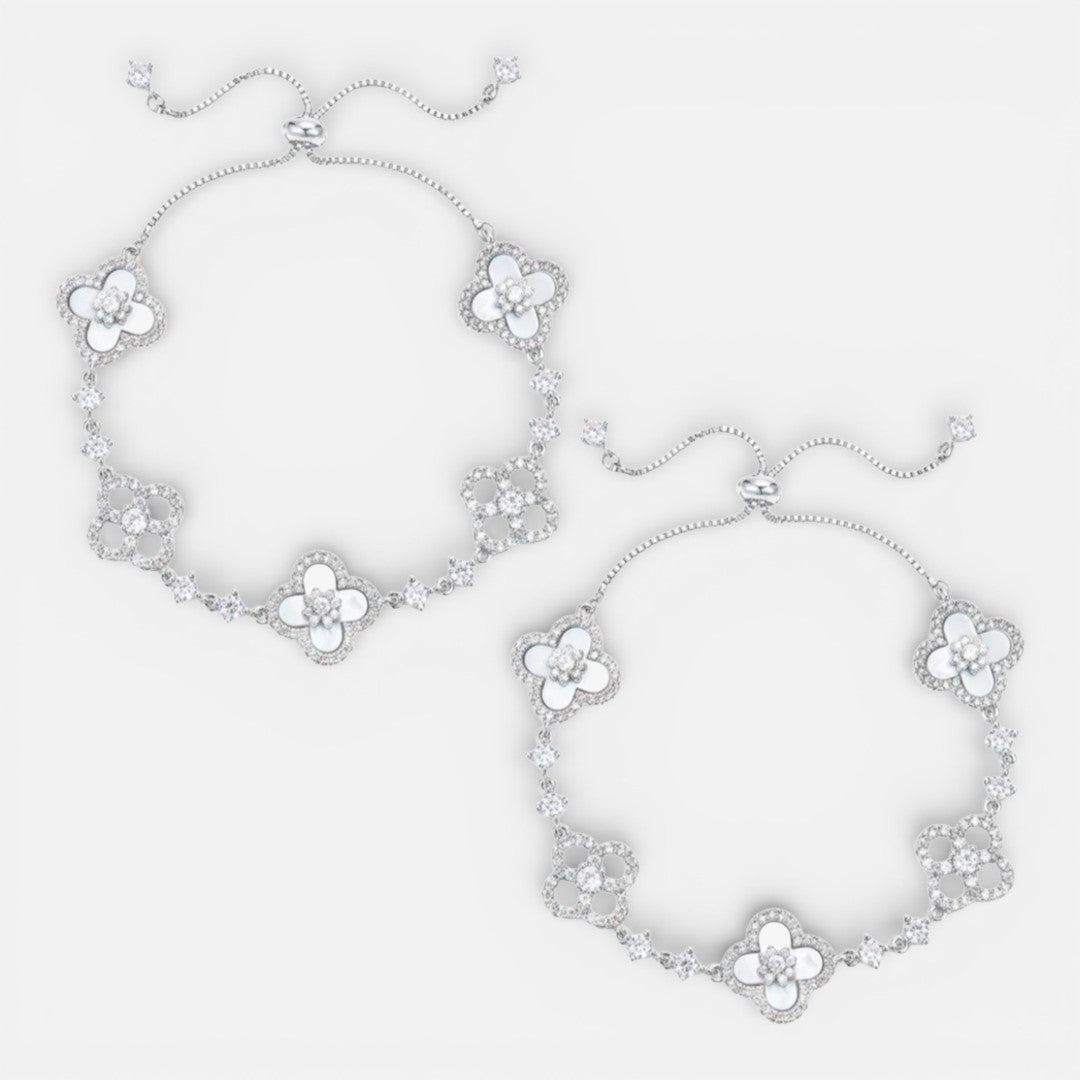 Sakura Clover Charm Bracelet