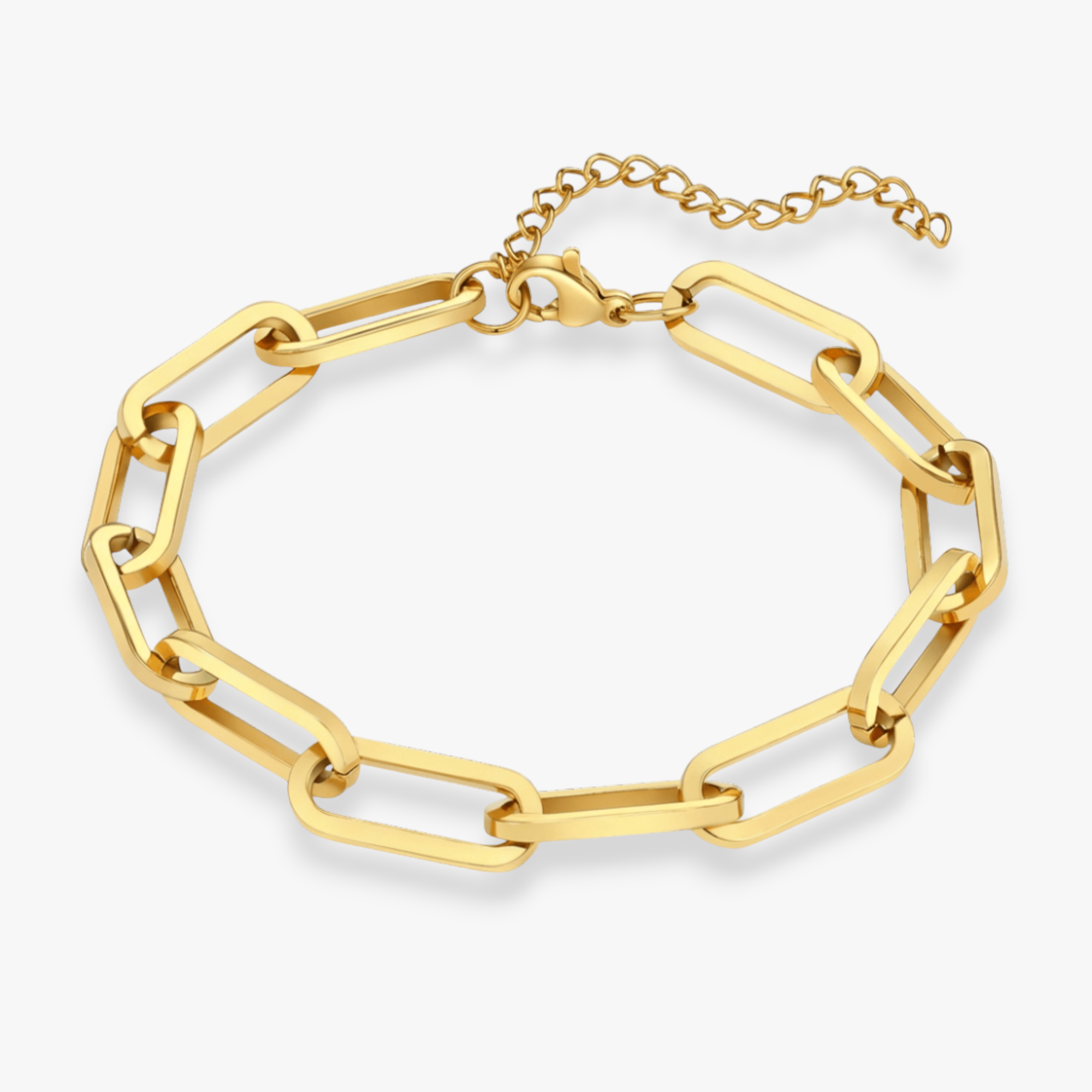 Chunky Paperclip Chain Bracelet – Gold