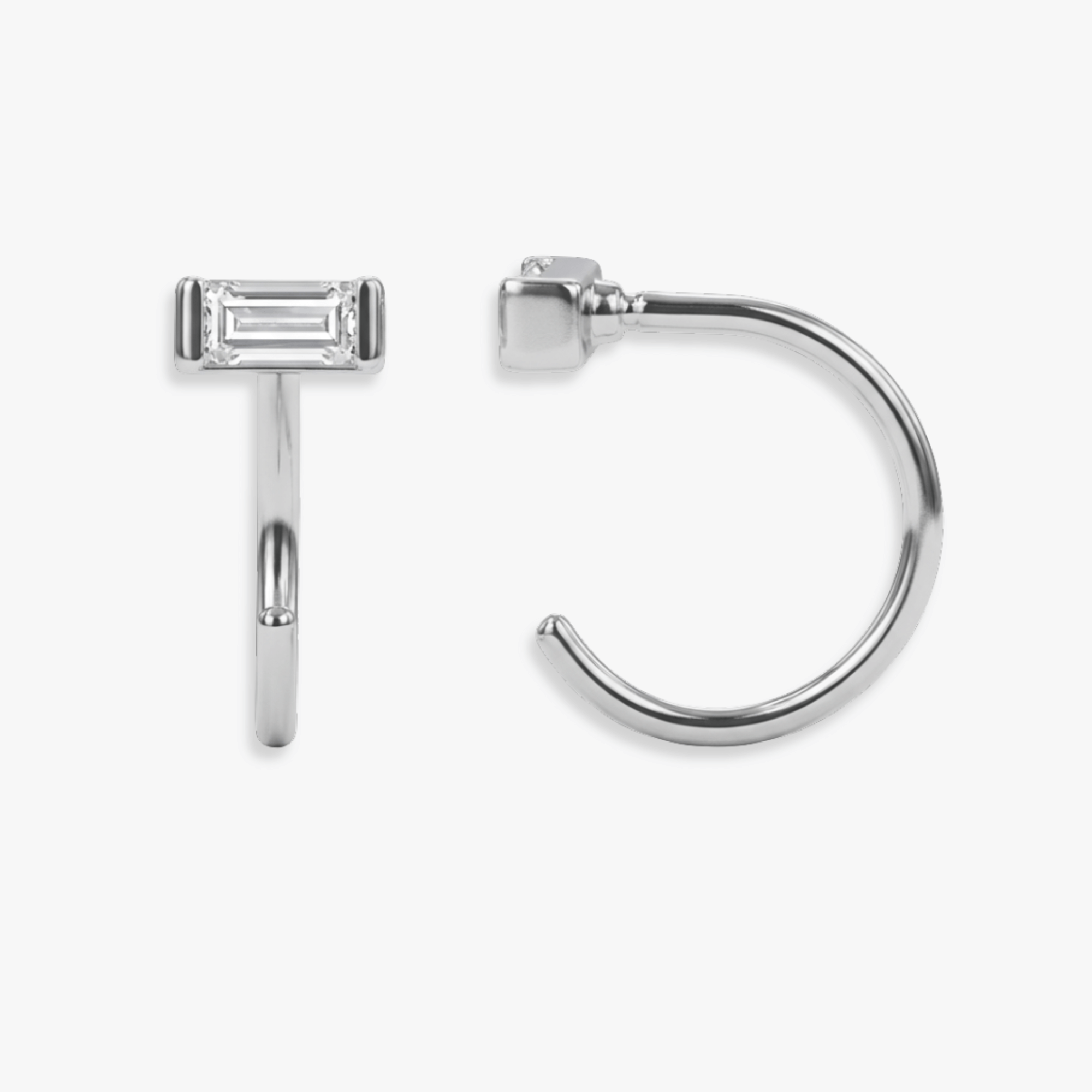 Half Hoop Huggie Earrings