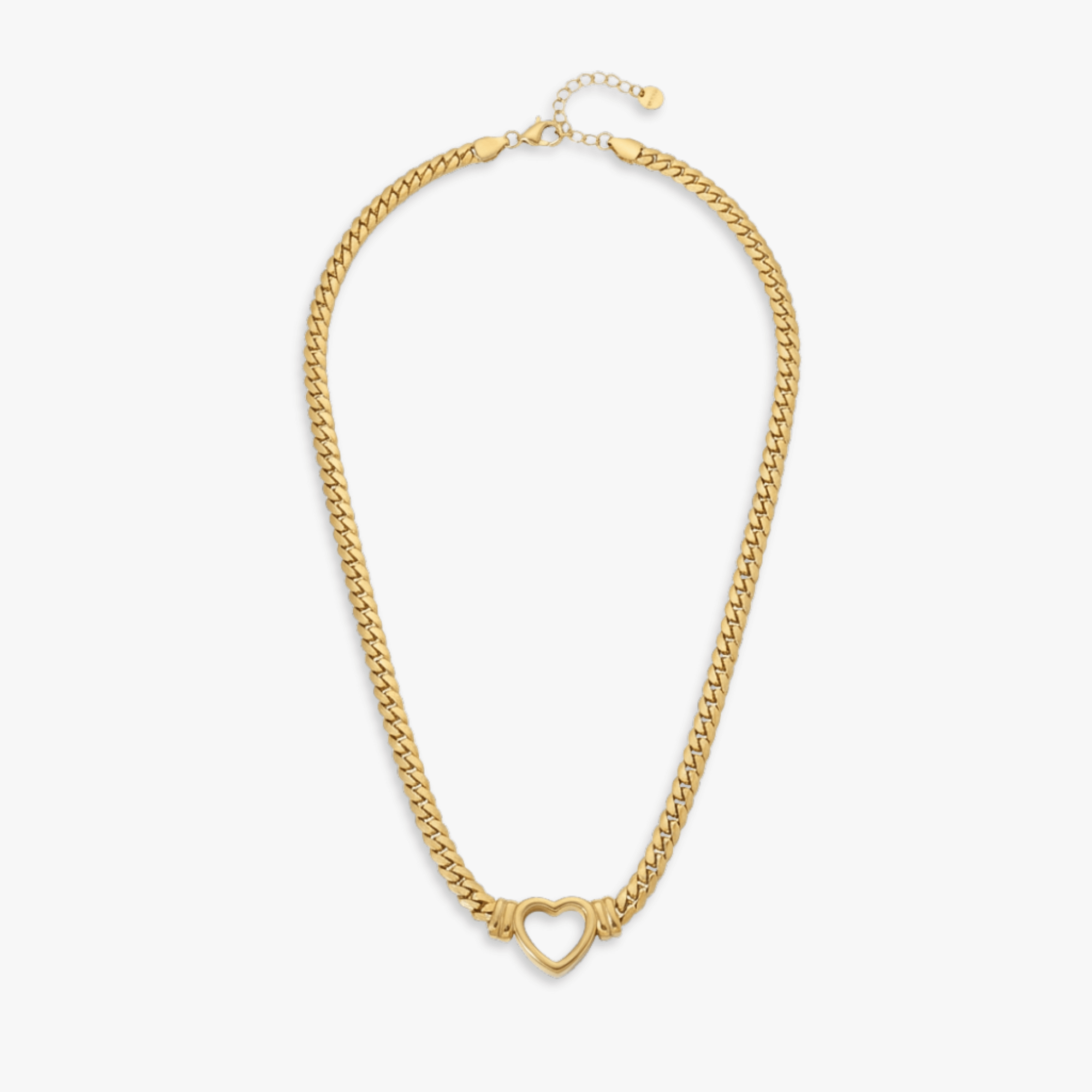 Heart Chain Choker – gold