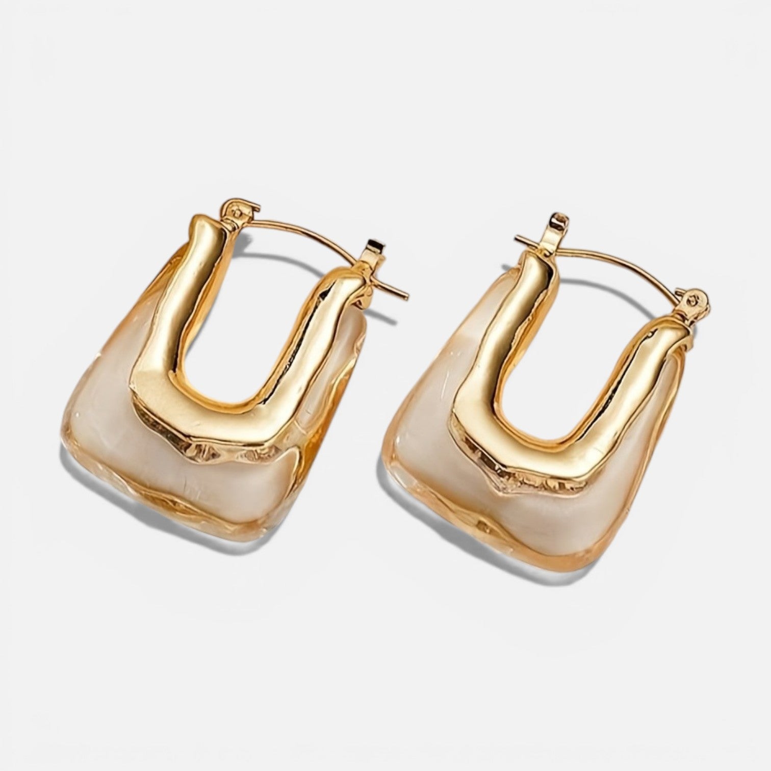 Orla Vintage Square Statement Hoop Earrings