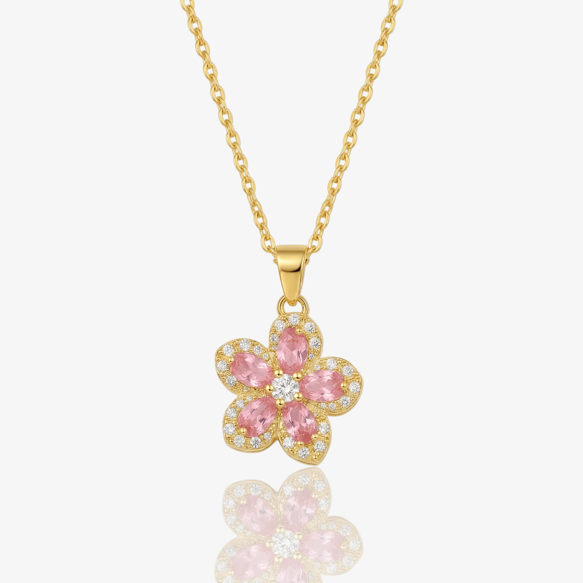 Spinning Floral Princess Necklace – Pink