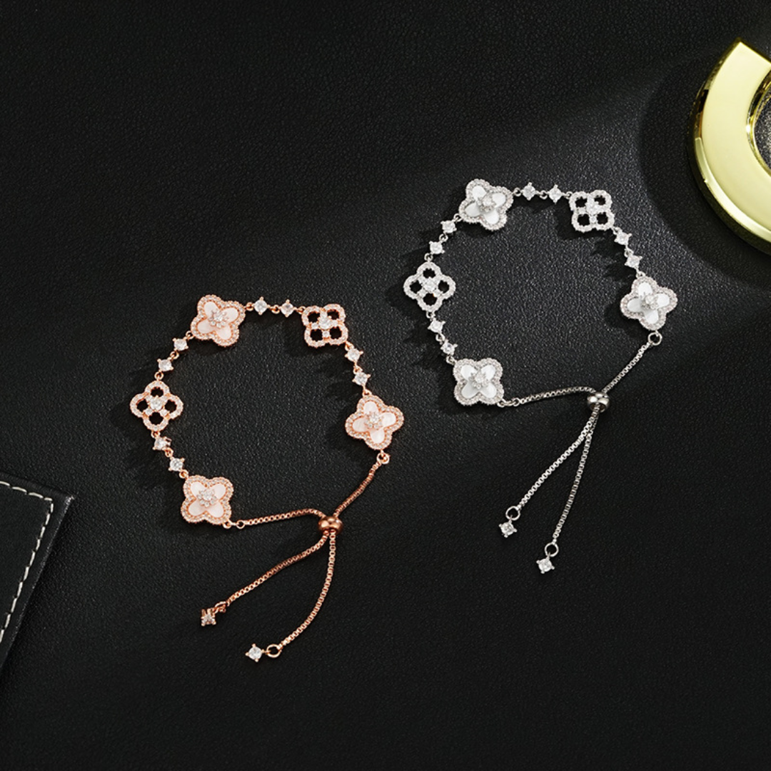Sakura Clover Charm Bracelet