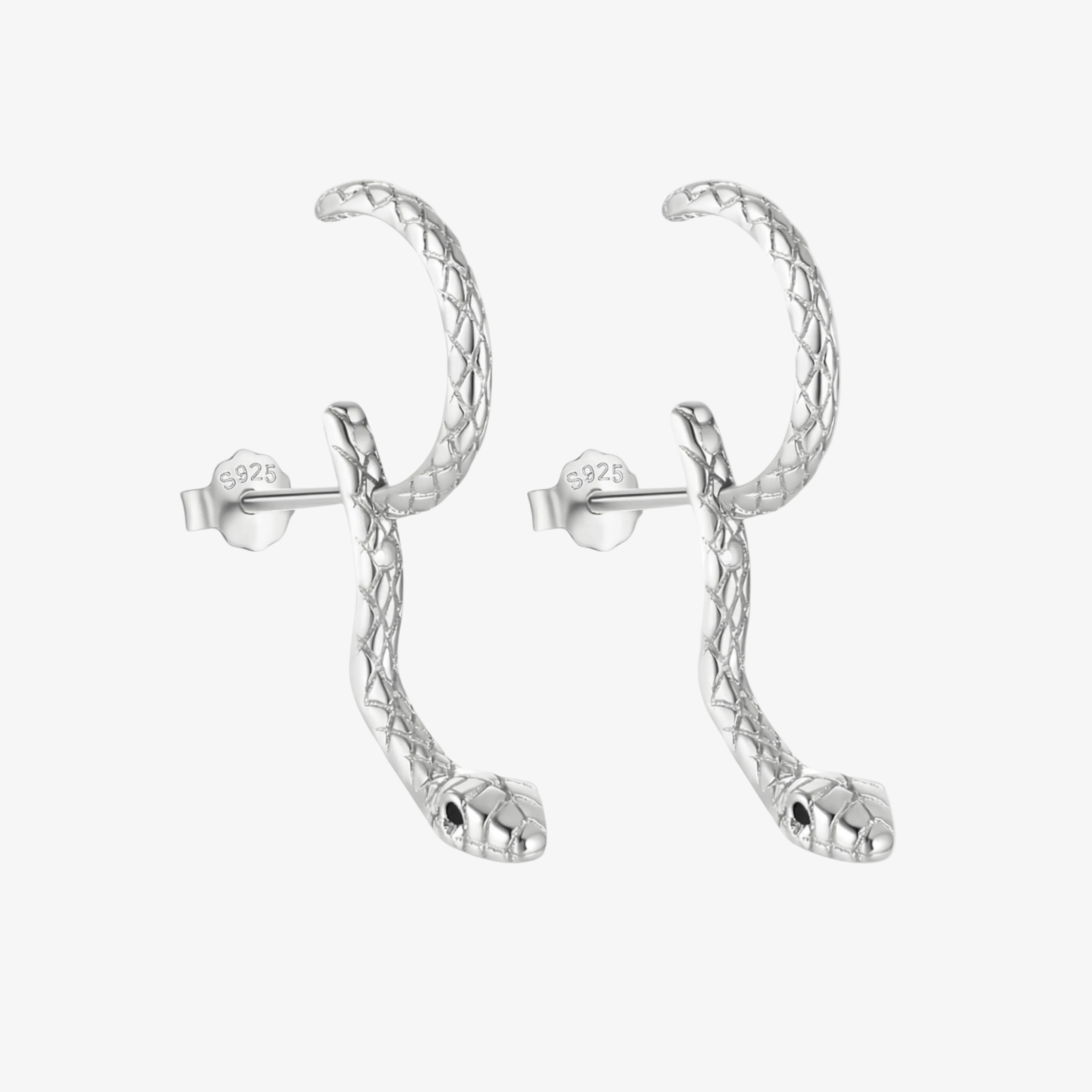 Snake Curve Adjustable Earrings – Gold