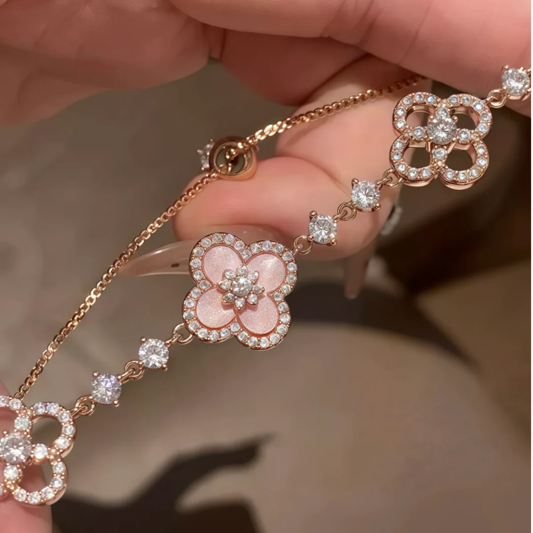Sakura Clover Charm Bracelet