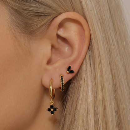 Trio Clover Leaf Earring Set
