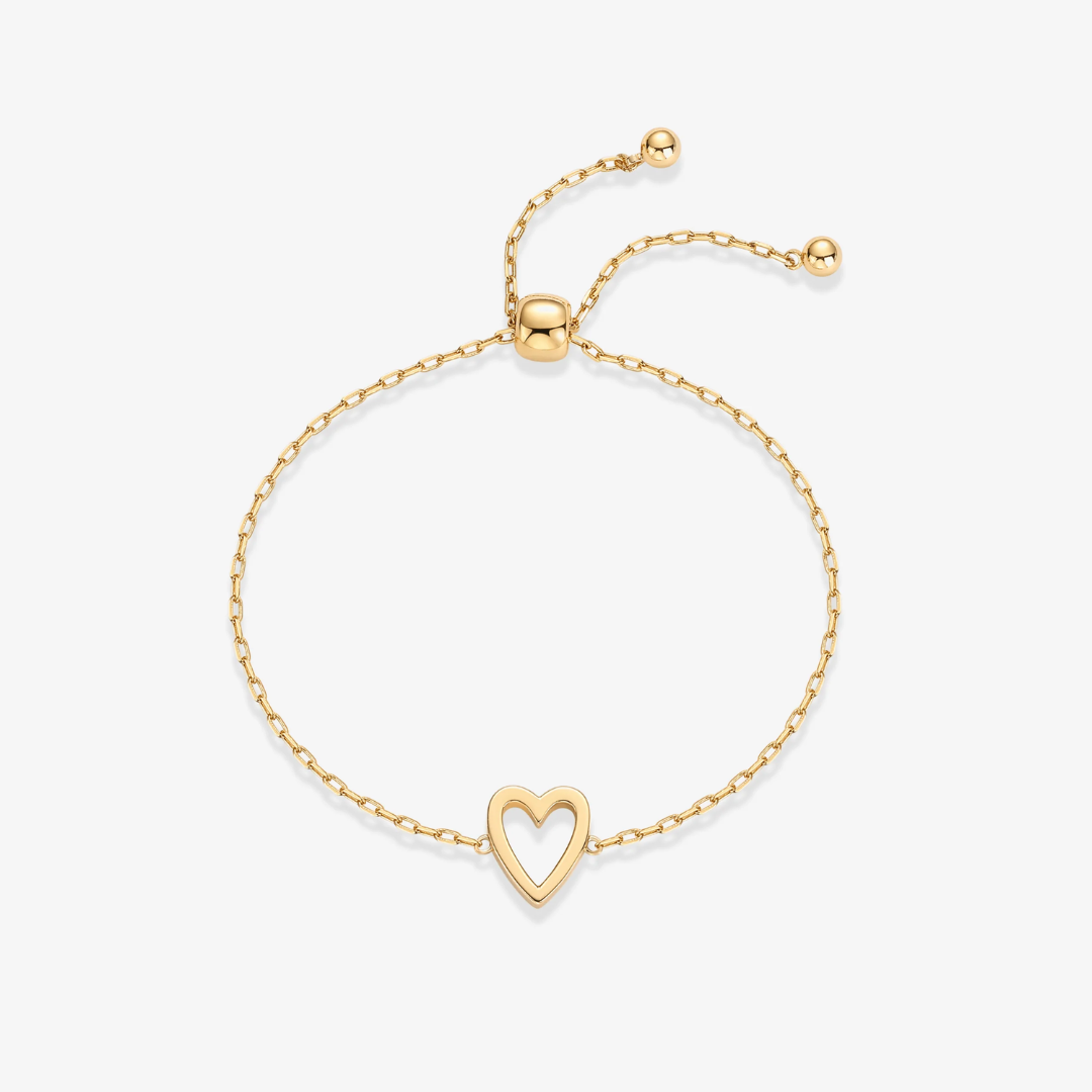 Double Heart Charm Bracelet Duo