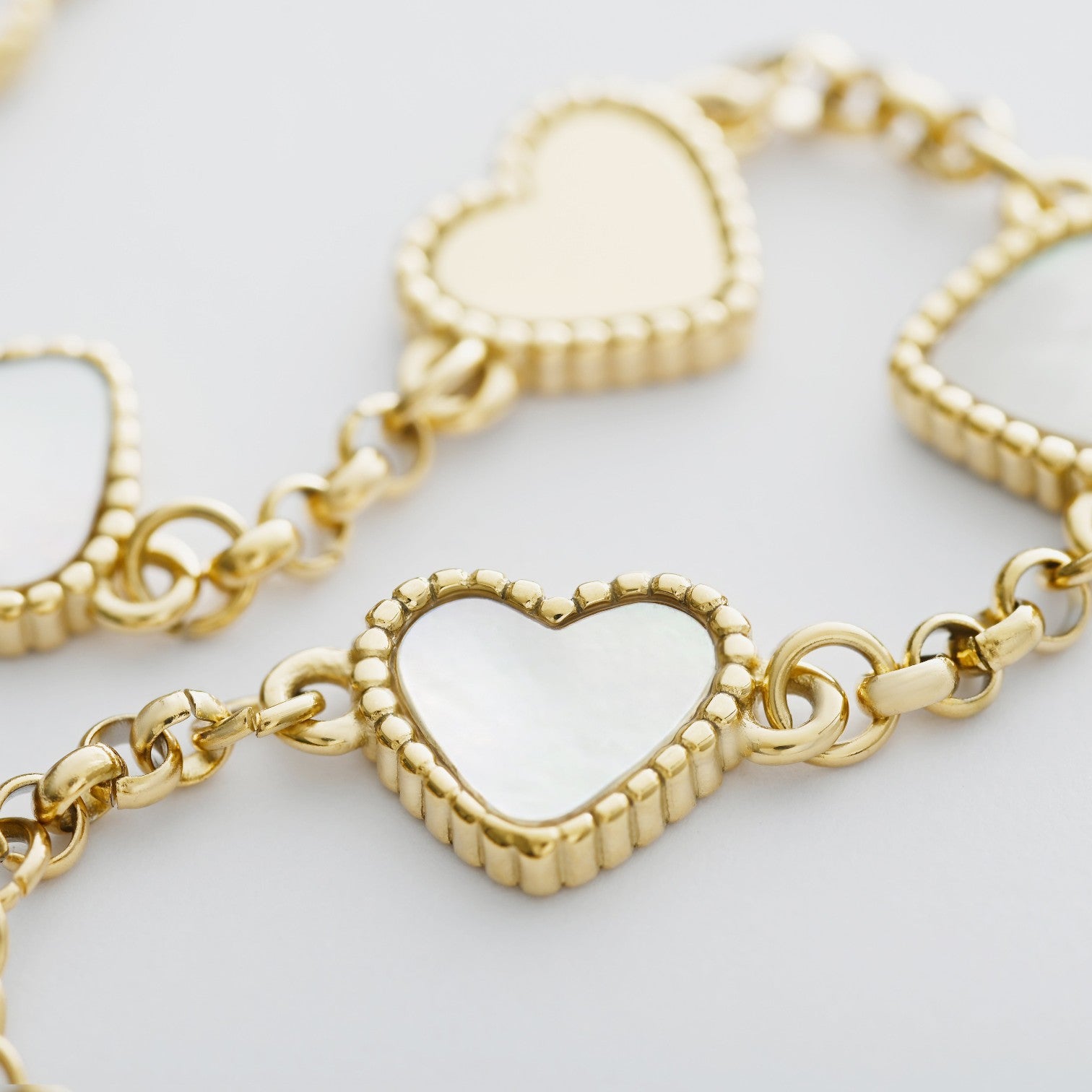 Five Heart Motif Bracelet
