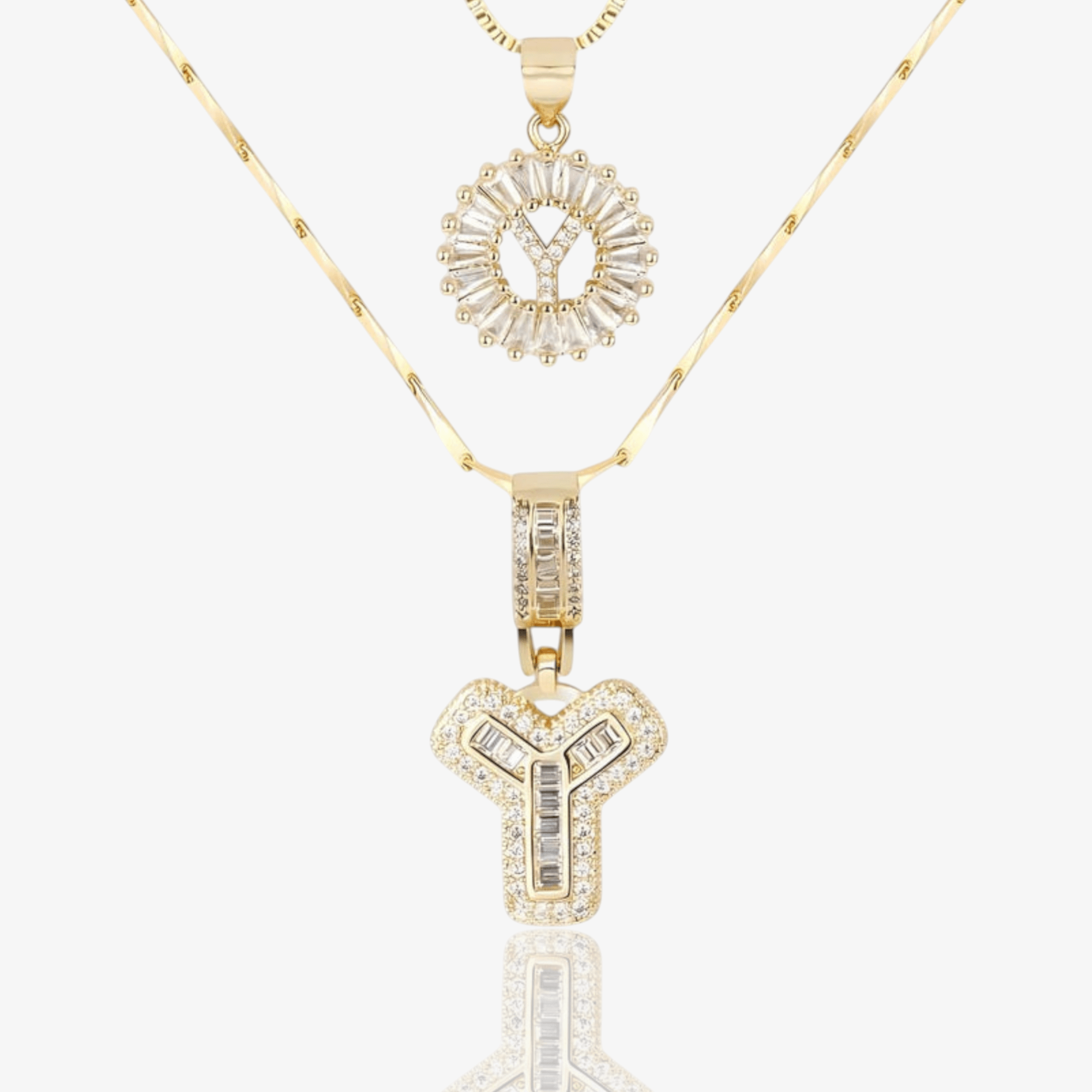 Initial Necklace A–Z Duo Set
