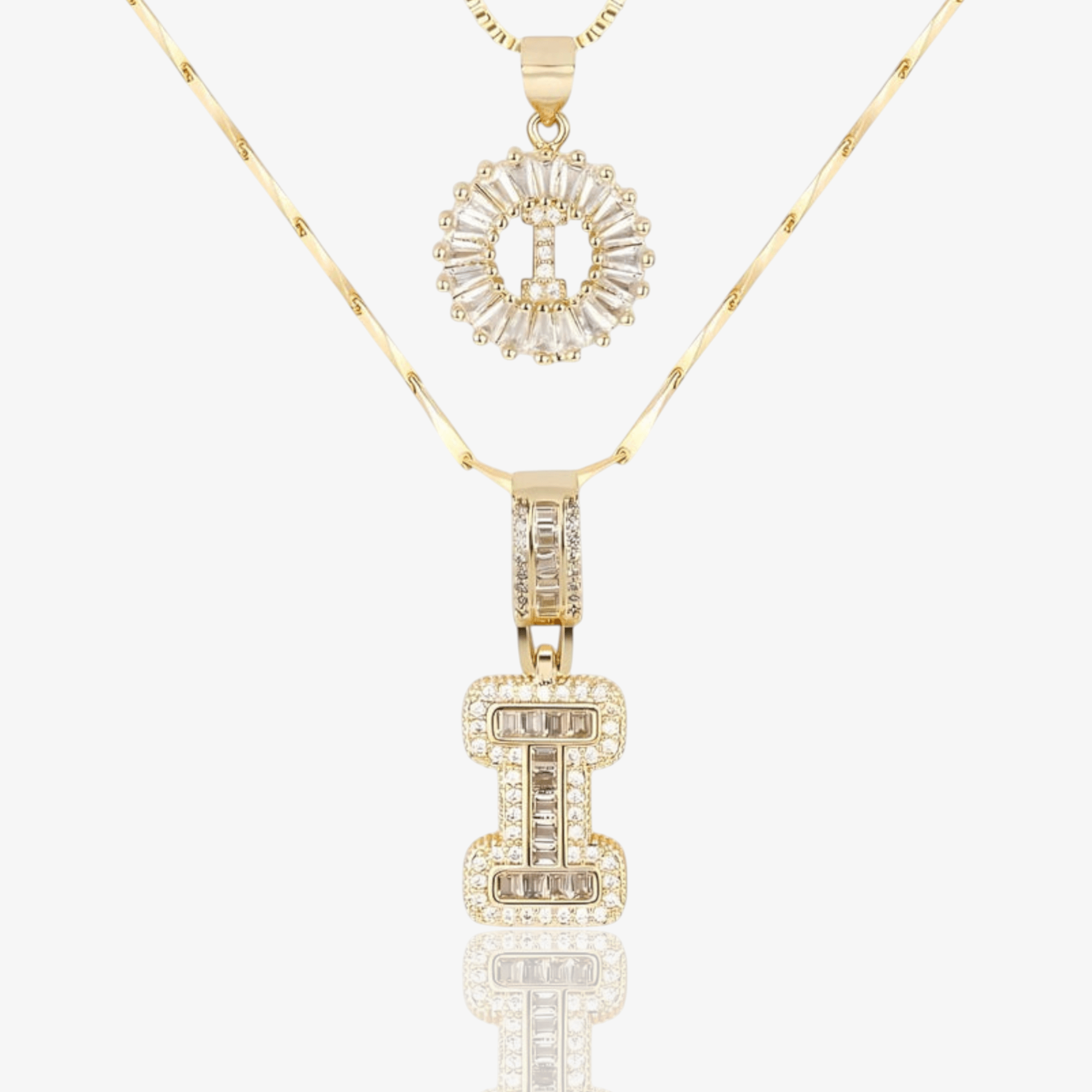 Initial Necklace A–Z Duo Set