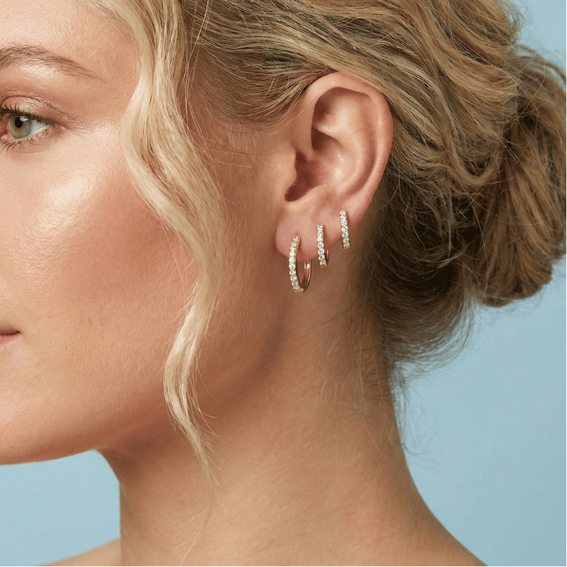 Everyday Small Hoop Earrings Trio Set