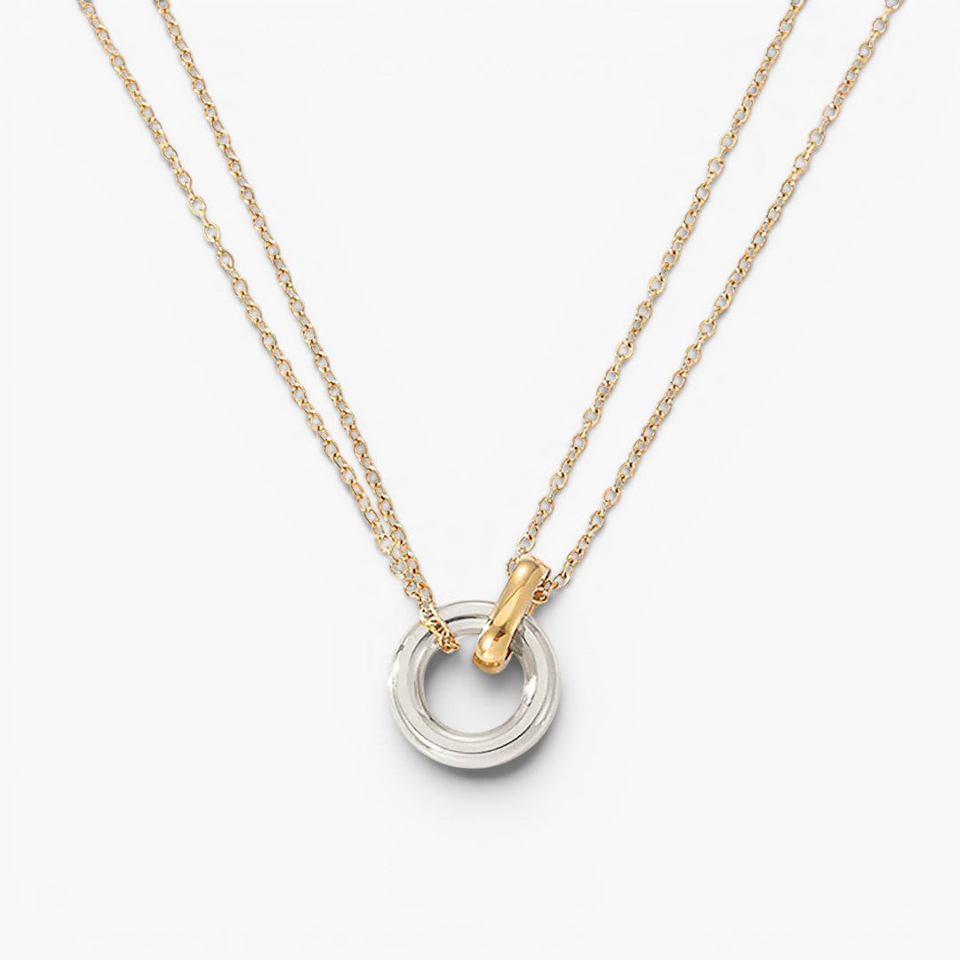 Hollow Hoop Pendant Chain Necklace