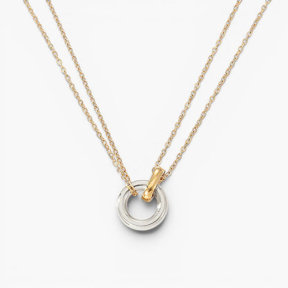Hollow Hoop Pendant Chain Necklace
