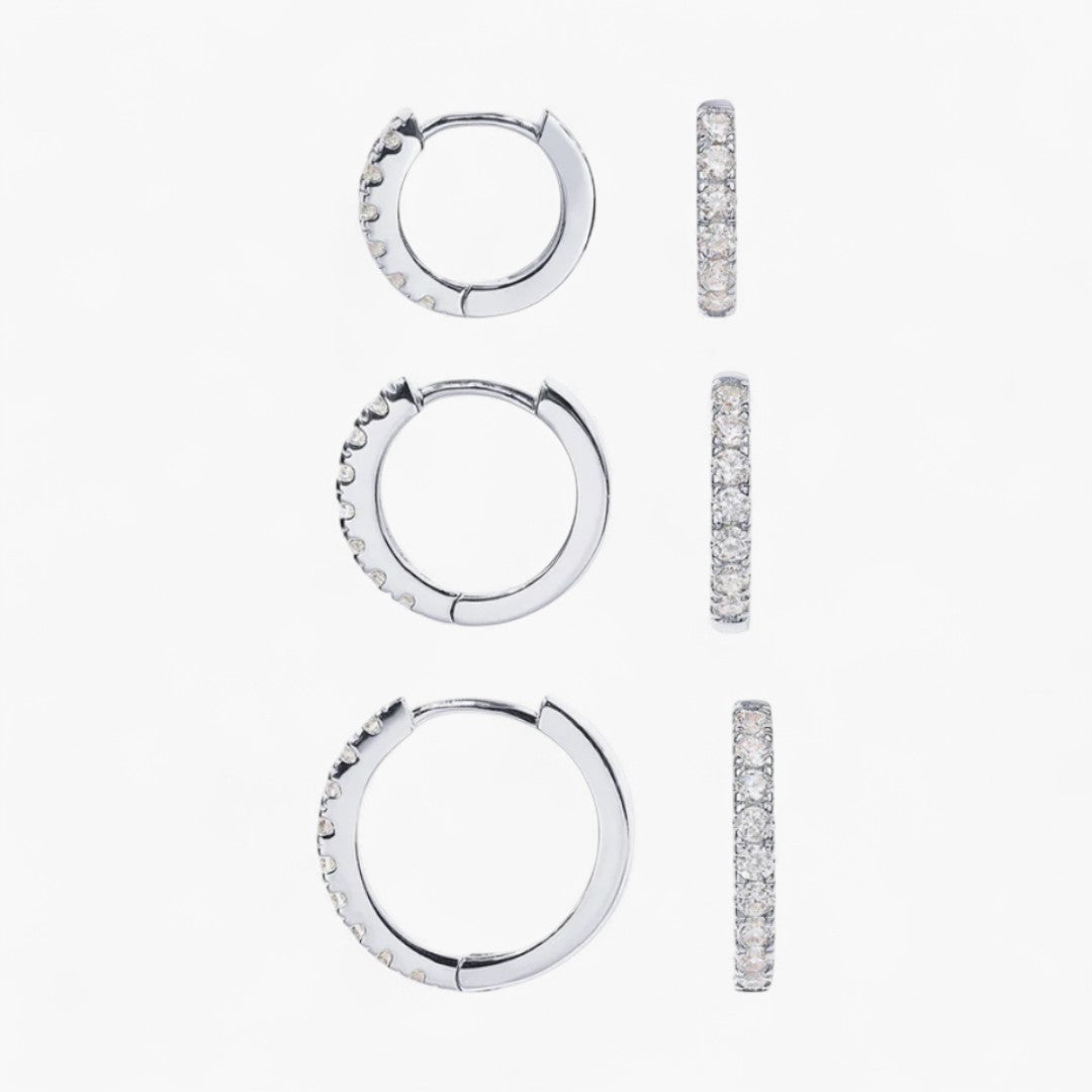 Everyday Small Hoop Earrings Trio Set