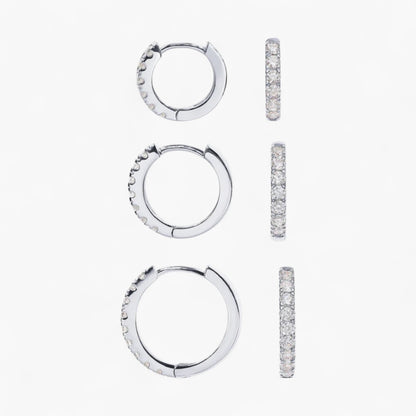 Everyday Small Hoop Earrings Trio Set