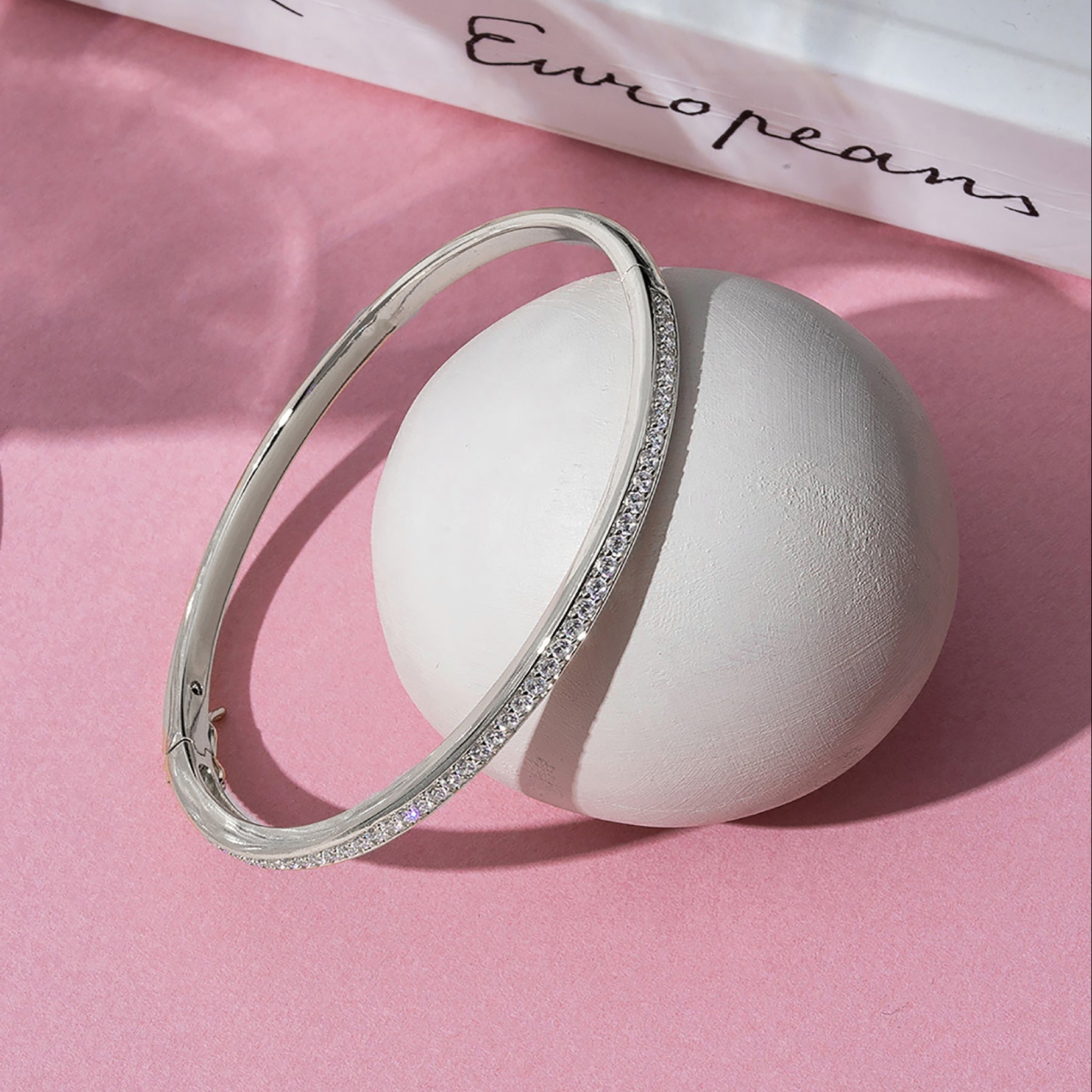 Sleek Stone Bangle Bracelet