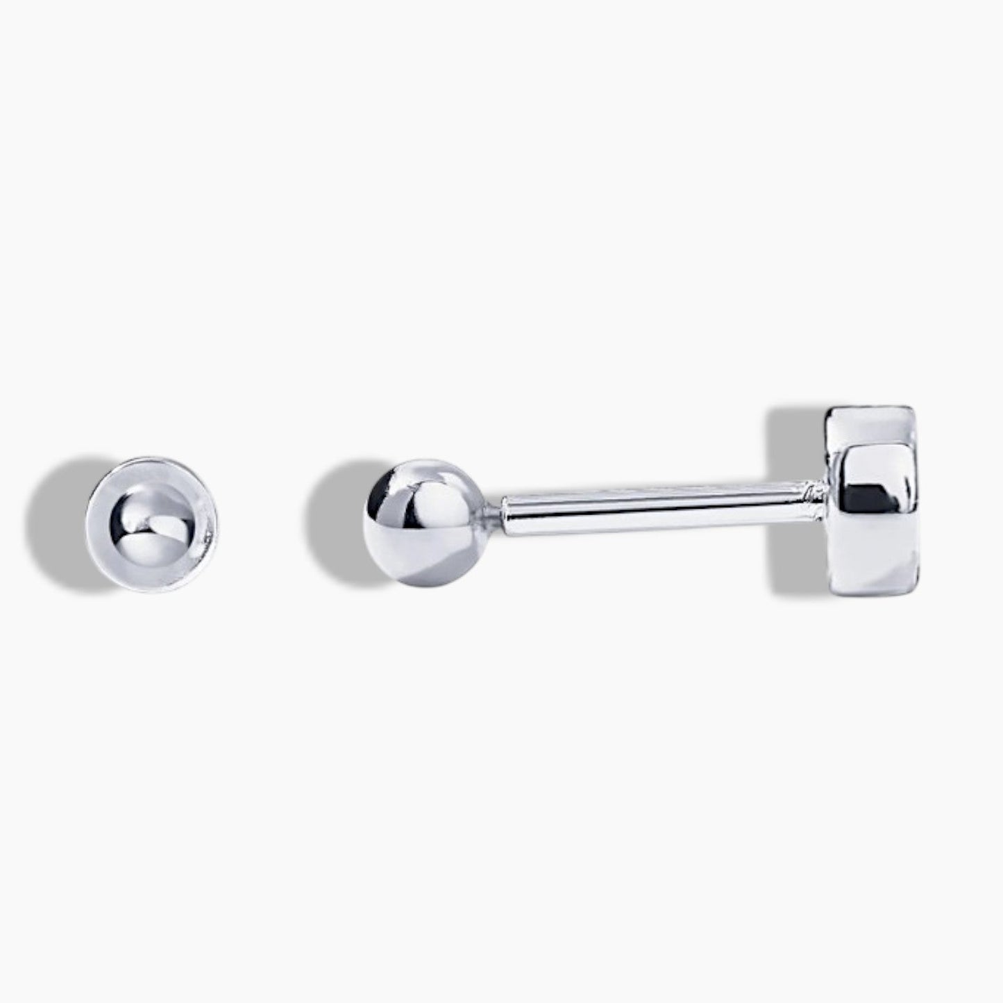 Petite Sphere Flat Back Stud Earrings