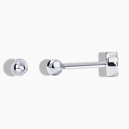 Petite Sphere Flat Back Stud Earrings