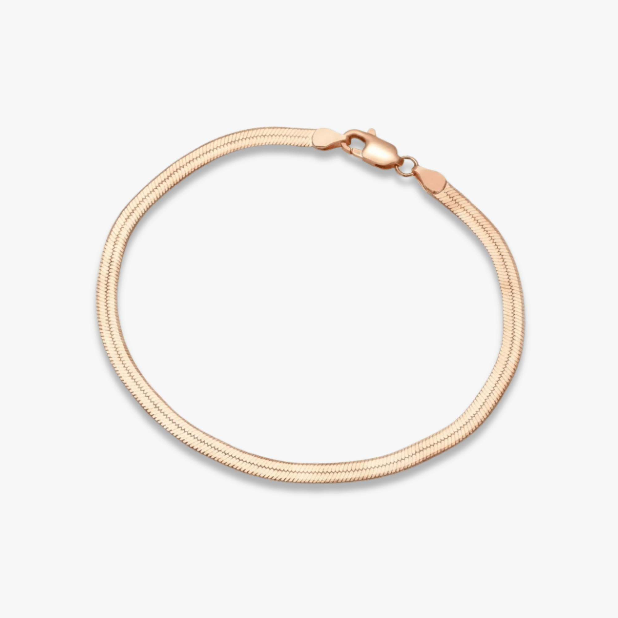 Flat Herringbone Chain Bracelet