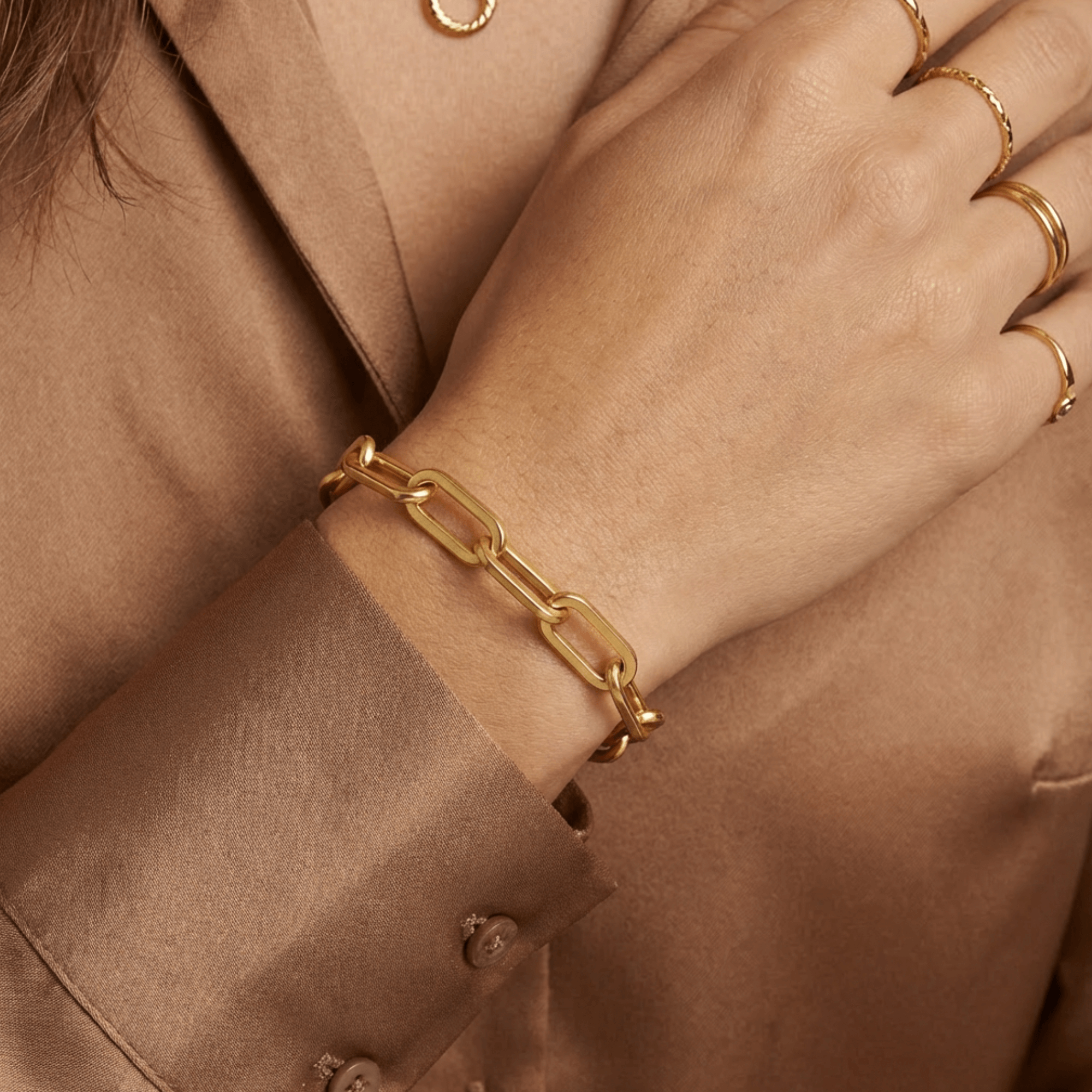 Chunky Paperclip Chain Bracelet