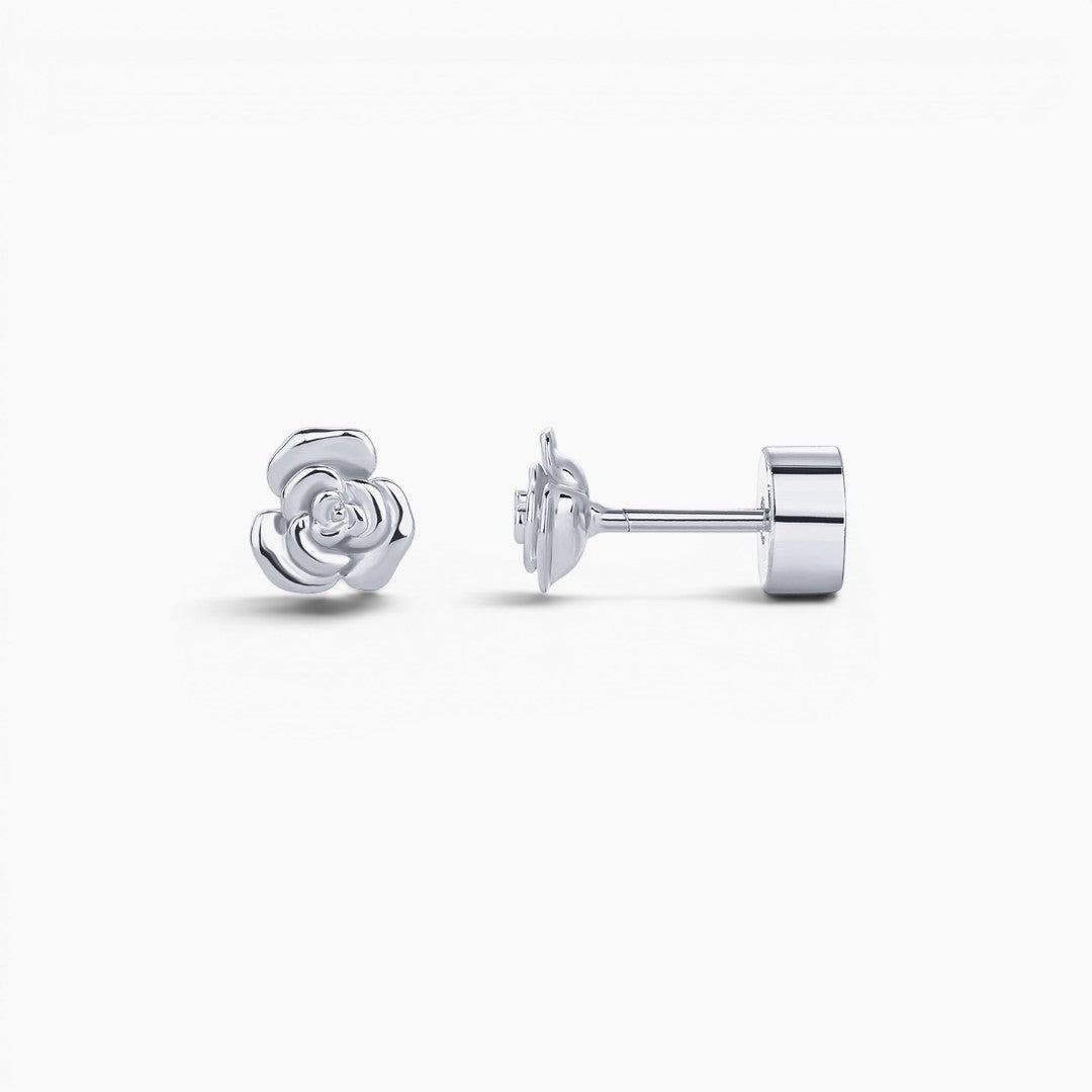 Petite Rose Flat Back Stud Earrings
