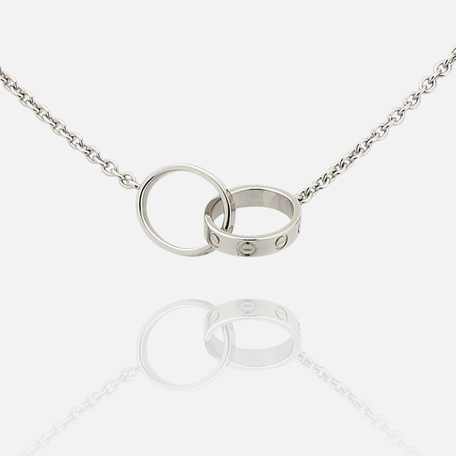 Classic Love Double Ring Necklace
