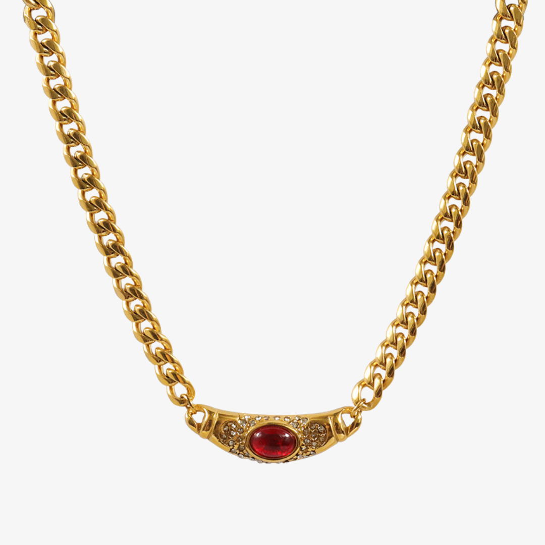 Lila Gemstone Necklace – Ruby