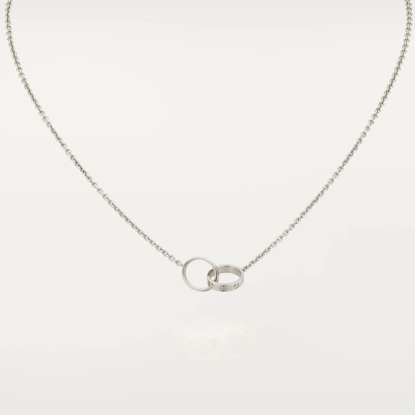 Classic Love Double Ring Necklace