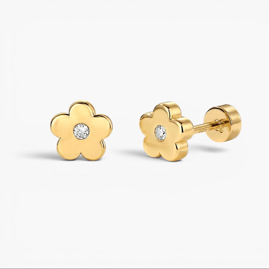 Dainty Daisy Flat Back Stud Earrings