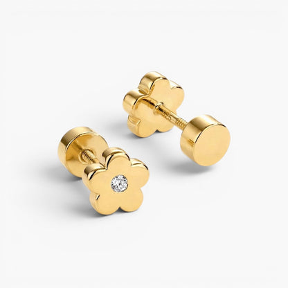 Dainty Daisy Flat Back Stud Earrings