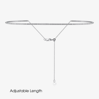 Refined Adjustable Tennis Necklace