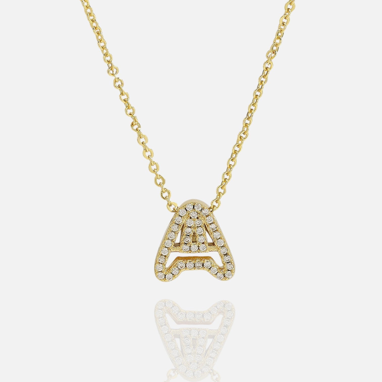 Iconic Sparkle Initial Necklace – gold