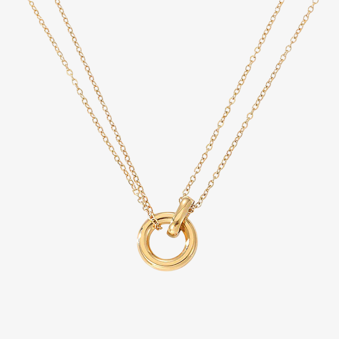 Avery Hoop Chain Necklace – Gold