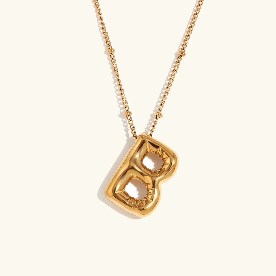 Balloon Initial Pendant Necklace