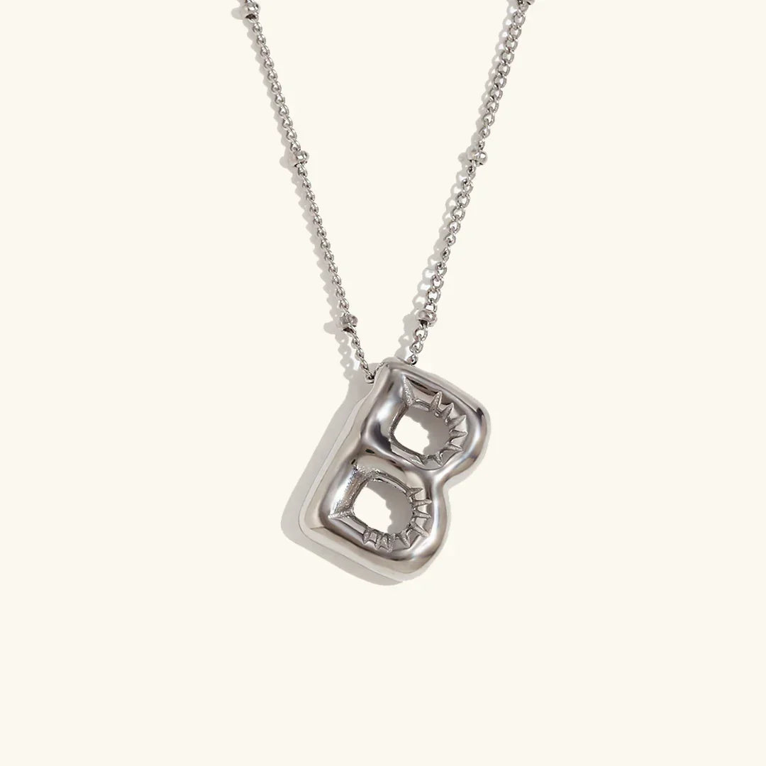 Balloon Initial Pendant Necklace