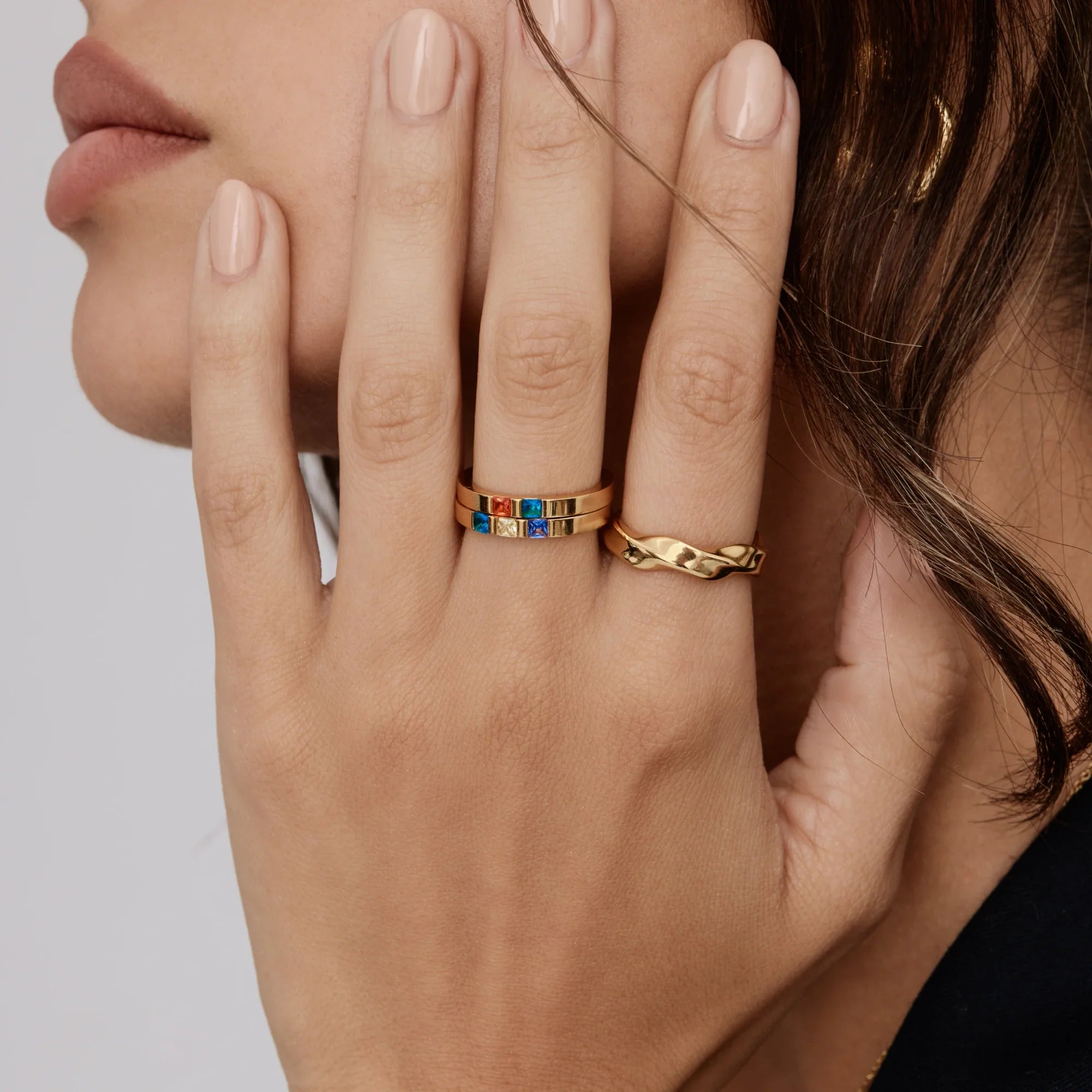 Birthstone Stacking Band Ring