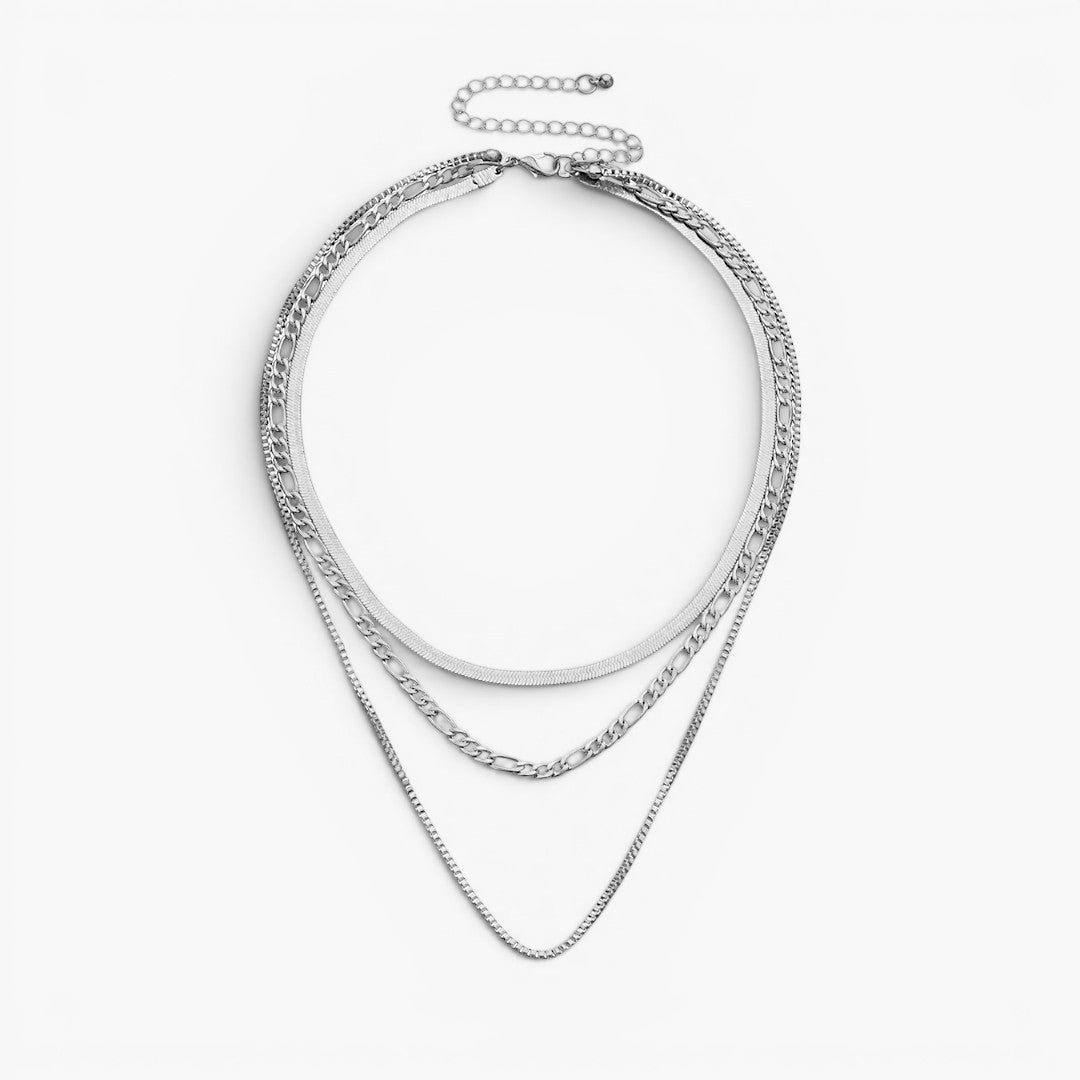 Bohemian Triple Layered Chain Necklace