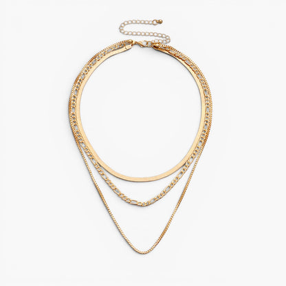 Bohemian Triple Layered Chain Necklace