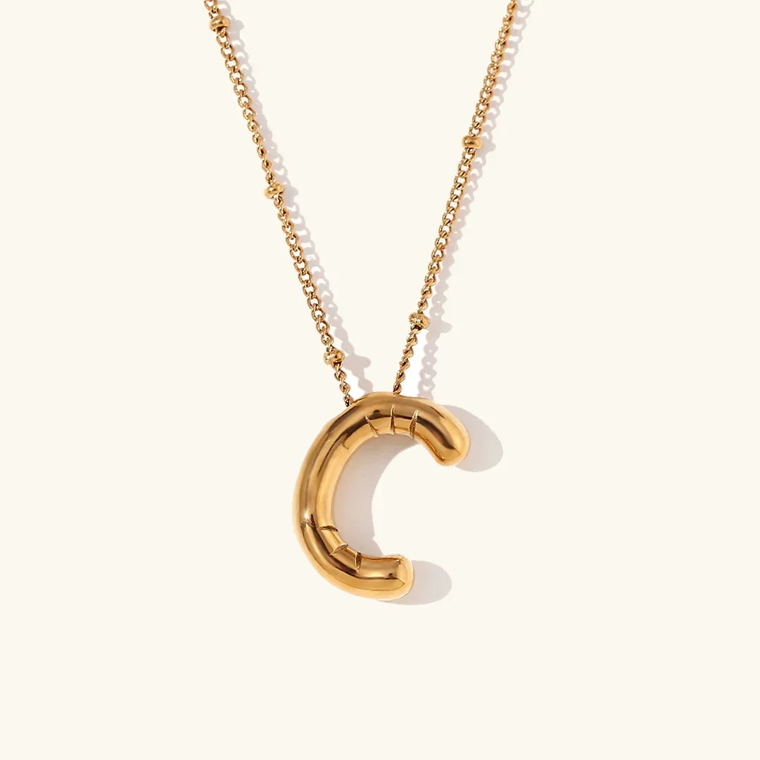 Balloon Initial Pendant Necklace
