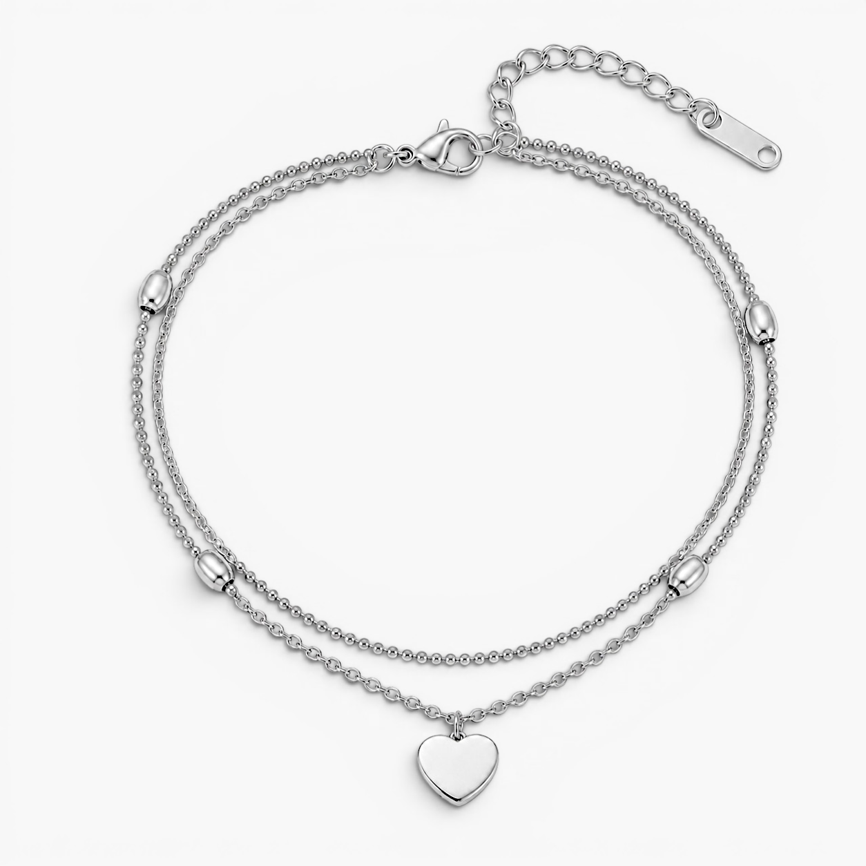 Grace Layered Heart Anklet