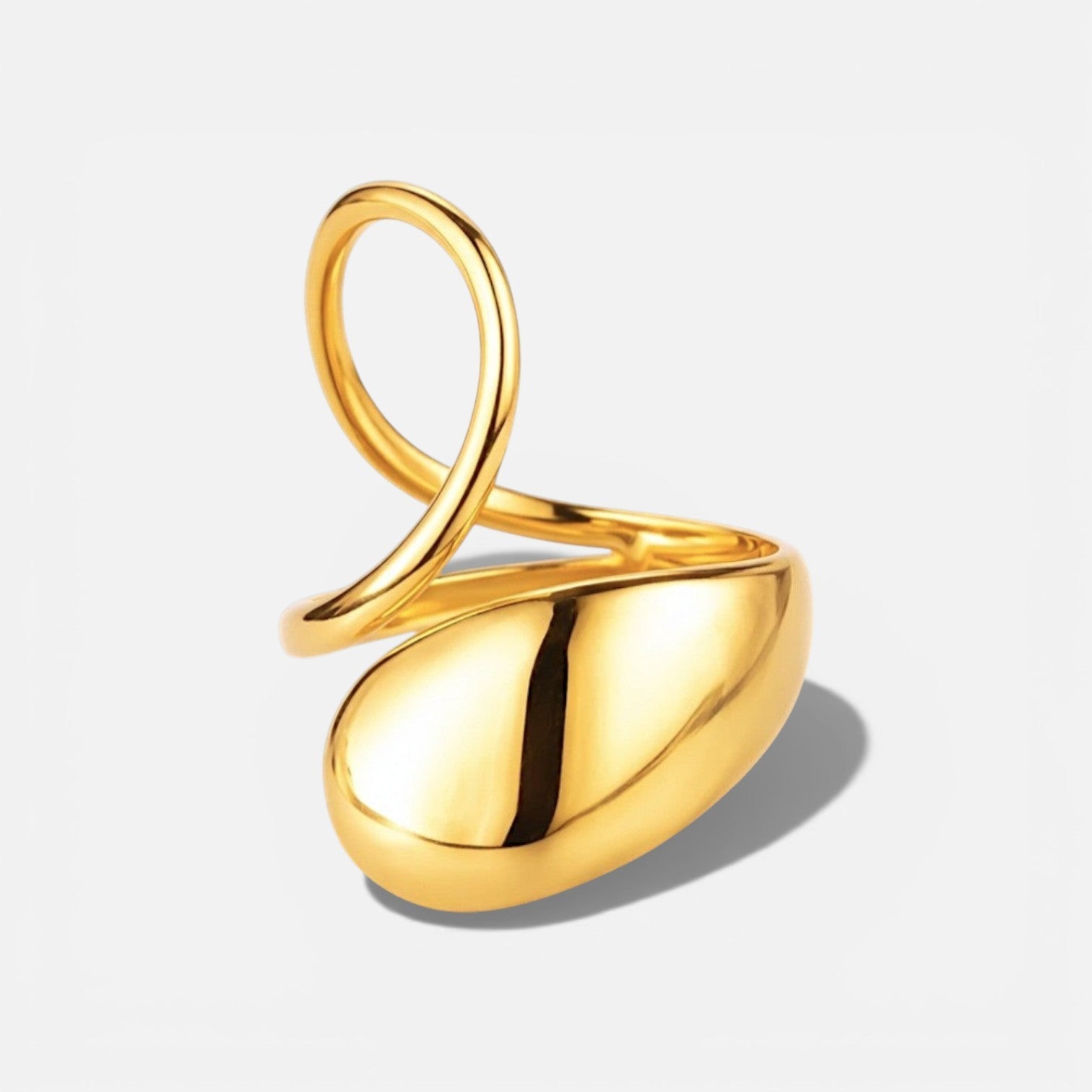 Velisse Sculptural Open Ring – Gold