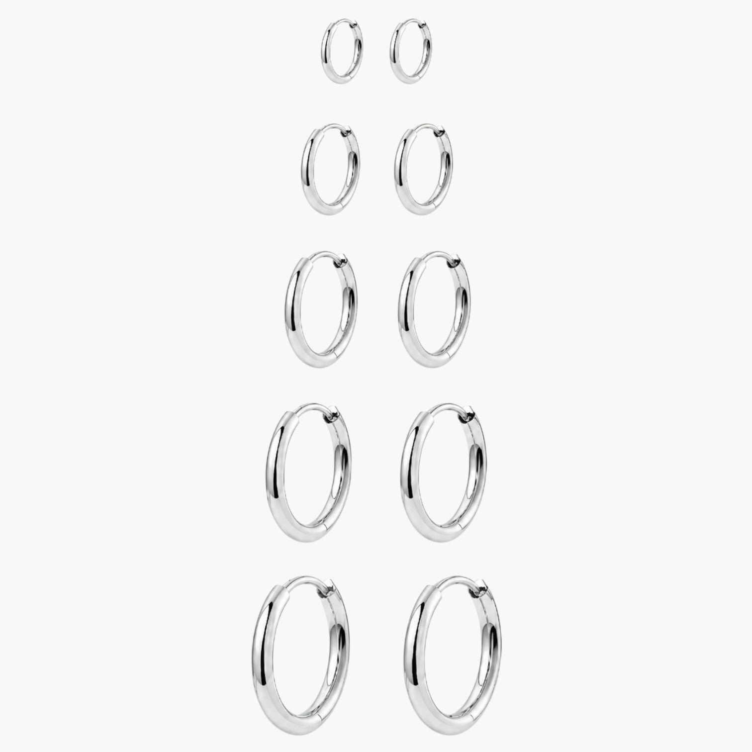 Everyday Huggie Hoop Earrings Stack Set